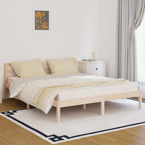 Bed Frame without Mattress Solid Wood Pine 160x200cm 810440