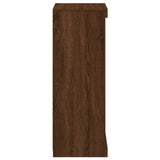 Sideboard with LED Lights Brown Oak 41x37x100 cm 836734