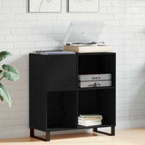 Record Cabinet Black Oak 85 x 38 x 89 cm Engineered Wood 862916