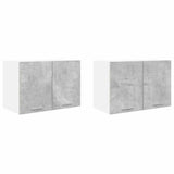 Hanging Cabinet 2 pcs Concrete Grey and White 60 x 31 x 40 cm 884169