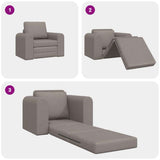 Sofa Bed Taupe 98 x 71 x 83 cm Fabric 4106660