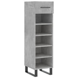 Shoe Cabinet Concrete Grey 30x35x105 cm Engineered Wood 829704