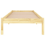 ZNTS Bed Frame without Mattress Solid Wood Small Single 809977
