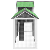 Chicken Coop Grey 193x65x117 cm Solid Wood Pine 172233