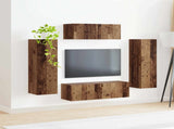 TV Cabinet Set Wall-mounted 3 pcs Old Wood Engineered Wood 3408986