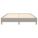 Bed Frame without Mattress Light Grey 135x190 cm Double Double Fabric 349833