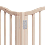 Dog Gate with Door Foldable 15 Panels 750 cm Poplar Wood 3155587
