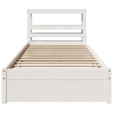 Bed Frame with Headboard without Mattress White 90x200 cm 3305990