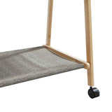 Clothes Rack with Shelves and Wheels 106x34x106,5 cm Bamboo 4008905