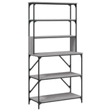 Baker's Rack 6-Tier Grey Sonoma 90x40x180 cm Engineered Wood 834223