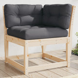 Garden Sofa Corner with Cushions 73x73x78 cm Solid Wood Pine 844684