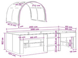 Bed with Tunnel 4 pcs White and Light Blue Engineered Wood 3423522