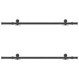 Sliding Door Hardware Kit 152,5 cm Steel Black 3295727