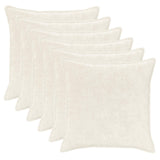 Cushion Cover 6 pcs HOUTEN White 60 x 60 cm Faux Rabbit Fur 920904