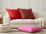 Cushion Cover 6 pcs HOUTEN Wine Red 80 x 80 cm Polyester 921742