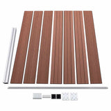 Fence Panel Set WPC 353x146 cm Brown 3070451