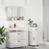 Bathroom Furniture Set with Drawer 3 pcs High Gloss White 3393037