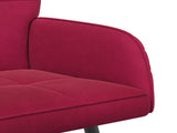 2 Seater Sofa with Metal Legs 2-Seater Wine Red Velvet 42051056