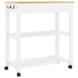 Kitchen Trolley MONZA 84x40x88.5 cm Solid Wood Pine 376102
