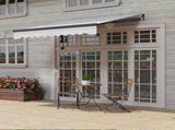 2.5 x 2m Electric Awning with Remote Controller, Aluminium Frame DIY Retractable Awning, UV30 Sun T3398P314734