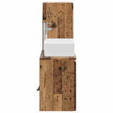 Bathroom Furniture Set 2 pcs Old Wood 33 x 34.5 x 100 cm 3406131
