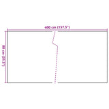 Balcony Screen Brown and Black 400x80 cm Poly Rattan 156253
