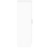 Shoe Cabinet High Gloss White 55x35x108 cm Engineered Wood 342667