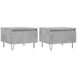 Coffee Tables 2 pcs Concrete Grey 50x46x35 cm Engineered Wood 830869