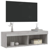 TV Cabinet with LED Lights Grey Sonoma 100x30x30 cm 837165