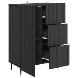 Sideboard with Drawer Black 66 x 34.5 x 91.5 cm Engineered Wood 894396
