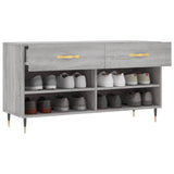 Shoe Bench Grey Sonoma 102x35x55 cm Engineered Wood 829722