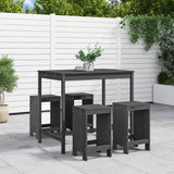 5 Piece Garden Bar Set Grey Solid Wood Pine 3157747