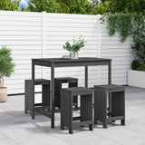 5 Piece Garden Bar Set Grey Solid Wood Pine 3157747