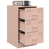 ZNTS Bedside Cabinet Pink 34.5x39x62 cm Steel 841777