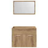 2 Piece Bathroom Furniture Set Artisan Oak Engineered Wood 862040