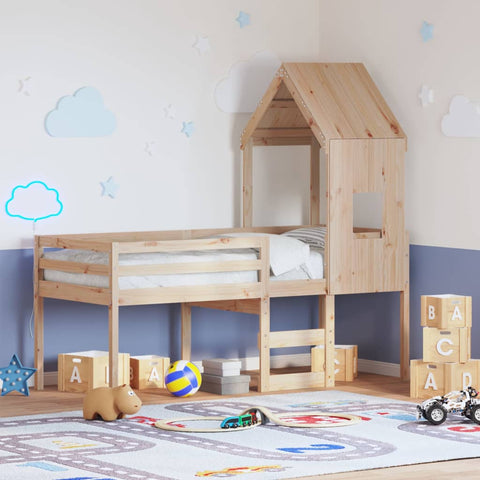 High Sleeper Bed without Mattress 80x200 cm Solid Wood Pine 3282010