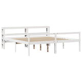Senior Bed with Headboard without Mattress White 200x200 cm 3305874