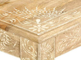 Coffee Table 110x50x45 cm Hand Painted Solid Mango Wood 286146