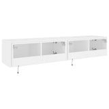 TV Wall Cabinets with LED Lights 2 pcs White 80x35x31 cm 837282