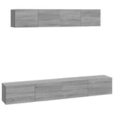 4 Piece TV Cabinet Set Grey Sonoma Engineered Wood 3114540