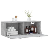 Wall Cabinet Concrete Grey 100x36.5x35 cm Engineered Wood 830128