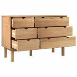 Drawer Cabinet OTTA 111x43x73.5cm Solid Wood Pine 348585