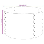 Garden Raised Bed 80x80x44 cm Galvanised Steel Grey 45530
