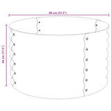 Garden Raised Bed 80x80x44 cm Galvanised Steel Grey 45530