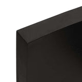 Wall Shelf Dark Brown 180x50x cm Treated Solid Wood Oak 363841