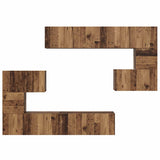 TV Cabinet Set Wall-mounted 8 pcs Old Wood Engineered Wood 3393216