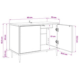 TV Cabinet RAALTE 69 x 33 x 50.5 cm Black Oak Engineered Wood 8007012
