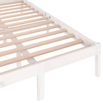 Bed Frame without Mattress Solid Wood Pine 120x200cm White 810426
