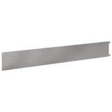 Lawn Edging 10 pcs 102 x 15 x 4 cm Steel Silver 8008775