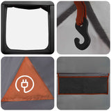 Cabin Tent Grey and Orange 210 x 210 x 138 cm Polyester 42028507